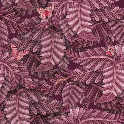 Acacia Canopy wallpaper in Plum
