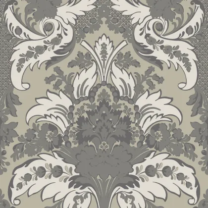 Aldwych wallpaper in Glitter Silver on Metallic Gilver