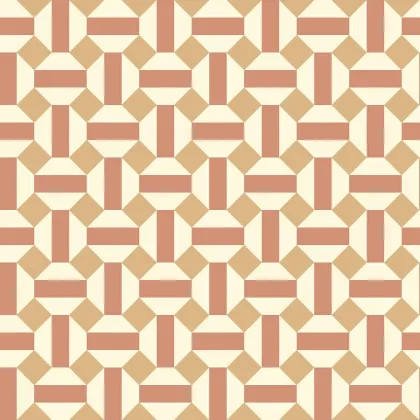 Alicatado wallpaper in Terracotta on Parchment
