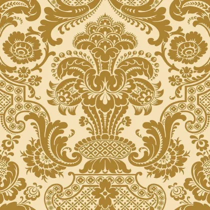 Carmen in Metallic Gold on Sand wallpaper by Cole & Son