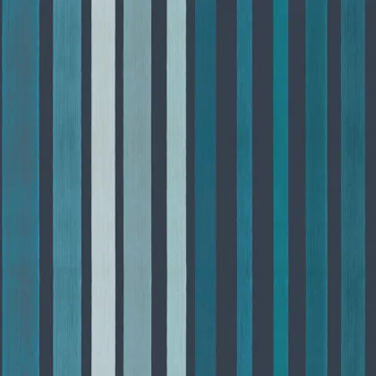 Carousel Stripe wallpaper in Petrol on Ink