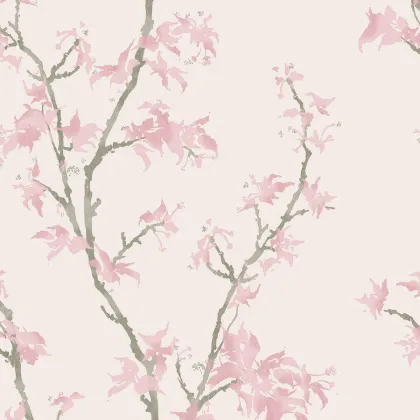 Chinese Branch wallpaper in Blossom Pink