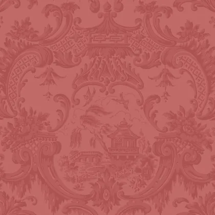 Chippendale China wallpaper in Red