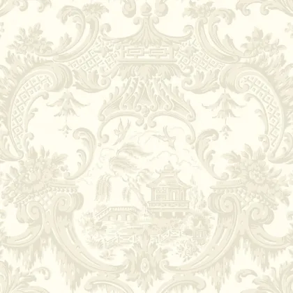 Chippendale China wallpaper in White