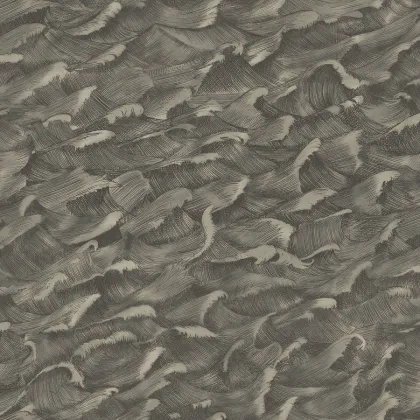 Columbus wallpaper in Metallic Gilver & Soot