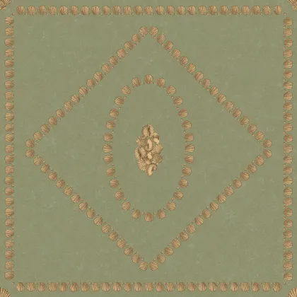 Conchiglie wallpaper in Antique Gold on Ivy