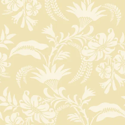 Cranley wallpaper in Cream on Yellow