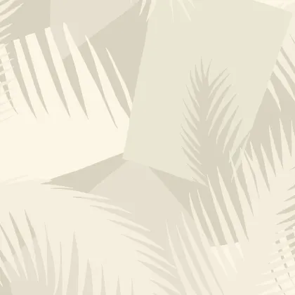 Deco Palm wallpaper in Parchment on Stone