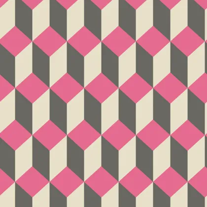 Delano wallpaper in Magenta, White & Charcoal