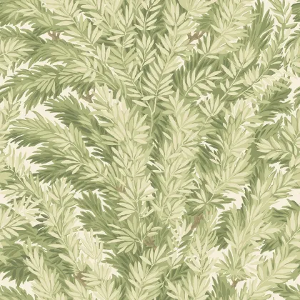 Florencecourt wallpaper in Olive on Cream