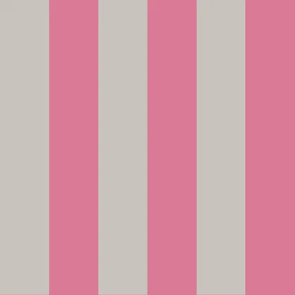 Glastonbury Stripe wallpaper in Fuchsia & Linen