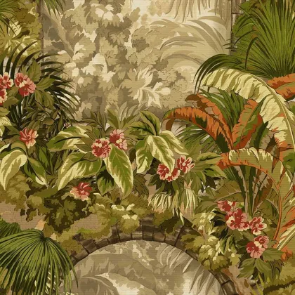 Hispalis wallpaper in Khaki Multi