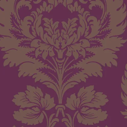 Hovingham wallpaper in Metallic Gilver on Mulberry