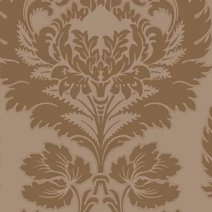 Hovingham wallpaper in Metallic Gold on Neutral