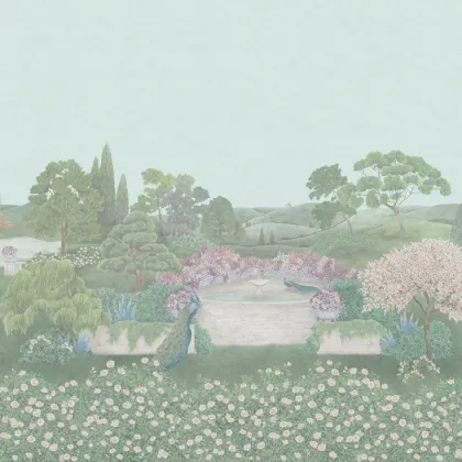 Idyll wallpaper in Eau de Nil