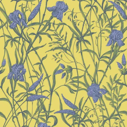 Iris wallpaper in Yellow