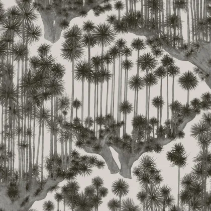 Japanese Woods wallpaper in Charcoal
