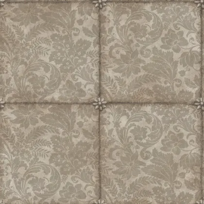 King's Argent wallpaper in Metallic Gilver Foil