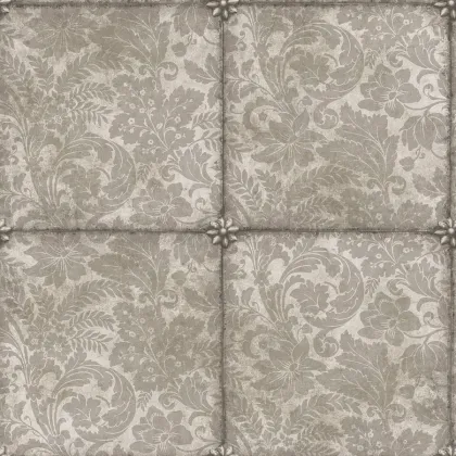 King's Argent wallpaper in Metallic Silver Foil