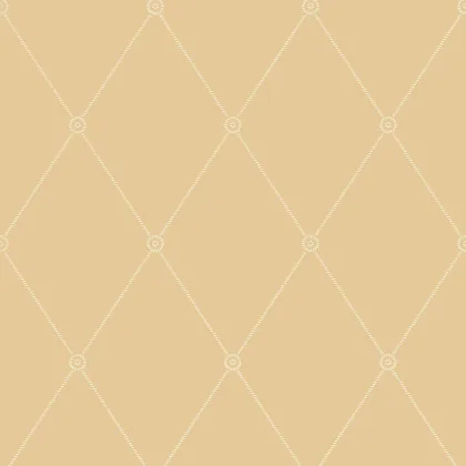 Large Georgian Rope Trellis wallpaper in Ochre