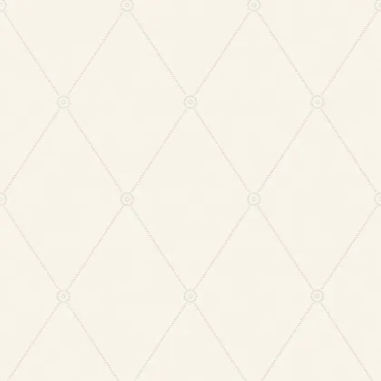 Large Georgian Rope Trellis wallpaper in White