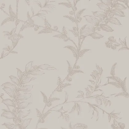 Ludlow wallpaper in Metallic Gilver on Linen