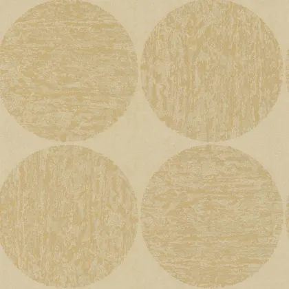Luna wallpaper in Metallic Gold on Oat