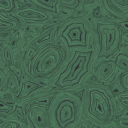 Malachite wallpaper in Emerald & Black