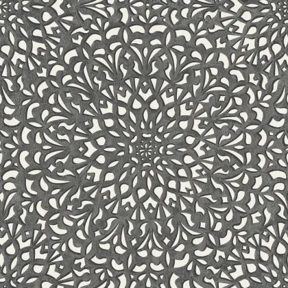 Medina wallpaper in Soot & Snow