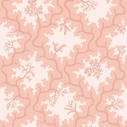 Moss Trellis wallpaper in Soft Coral and Shell Pink