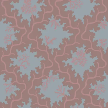 Moss Trellis wallpaper in Steel and Rose