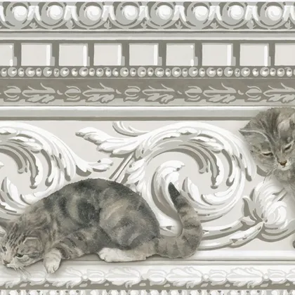 Paddy & Louis Border wallpaper in Linen