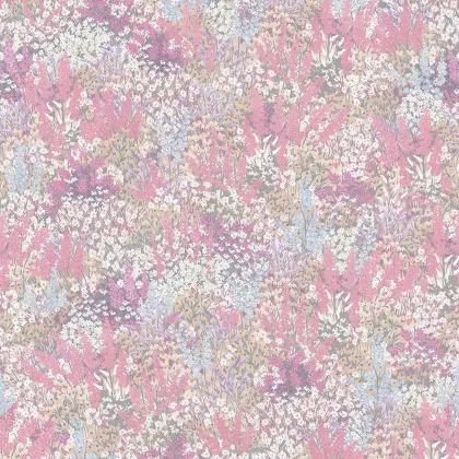 Petite Fleur wallpaper in Cerise & Eau de Nil