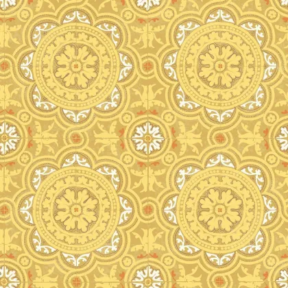 Piccadilly wallpaper in Ochre