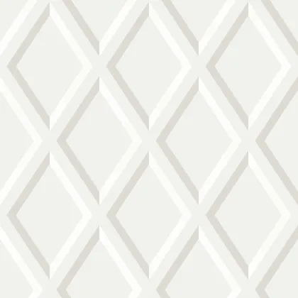 Pompeian wallpaper in Chalk & Stone on White