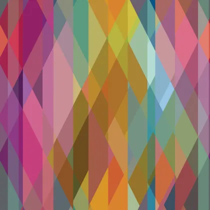 Prism wallpaper in Bright Multi on Fuchsia
