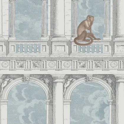 Procuratie con vista wallpaper in Soft Grey & Ice Blue