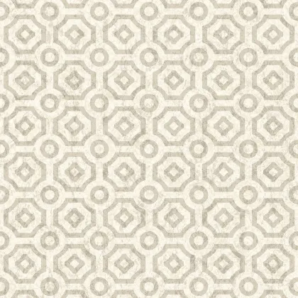 Queen's Quarter wallpaper in Mica on Parchment
