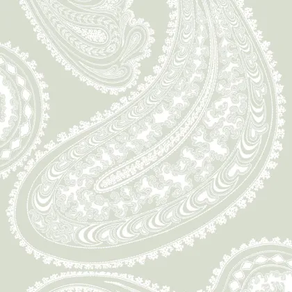 Rajapur wallpaper in Chalk on Soft Olive