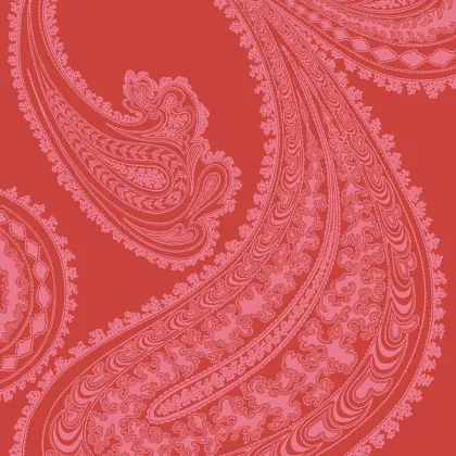 Rajapur wallpaper in Fuchsia on Rouge