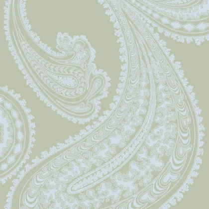 Rajapur wallpaper in Seafoam on Olive