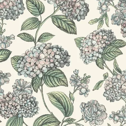 Ramo di Ortensia wallpaper in Pastel on Stone