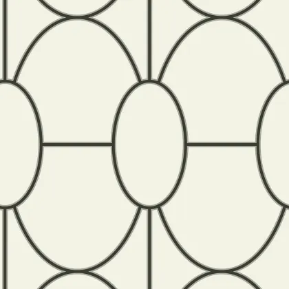 Riviera wallpaper in Black on White