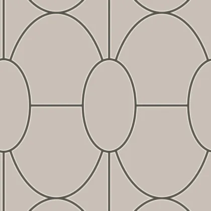Riviera wallpaper in Charcoal on Linen