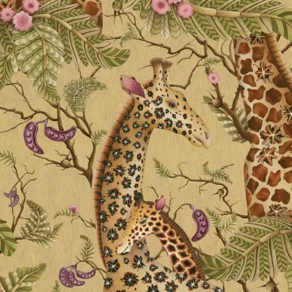 Royal Giraffe Gilded wallpaper in Gilded