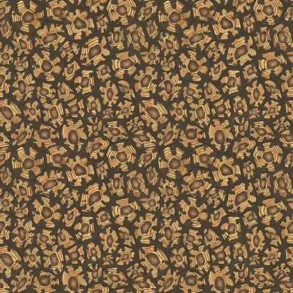 Savanna Shell wallpaper in Ochre, Soot & Orange