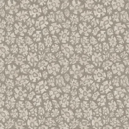 Savanna Shell wallpaper in Shell Mica, Taupe & Metallic Gilver