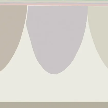 Scaramouche wallpaper in Pastels, Powder Blue, Seafoam & Blush on Parchment
