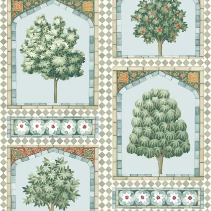 Sultan's Palace wallpaper in Print Room Blue & Duck Egg
