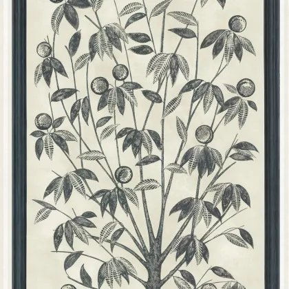 Trees of Eden LIFE wallpaper in Charcoal & Parchment